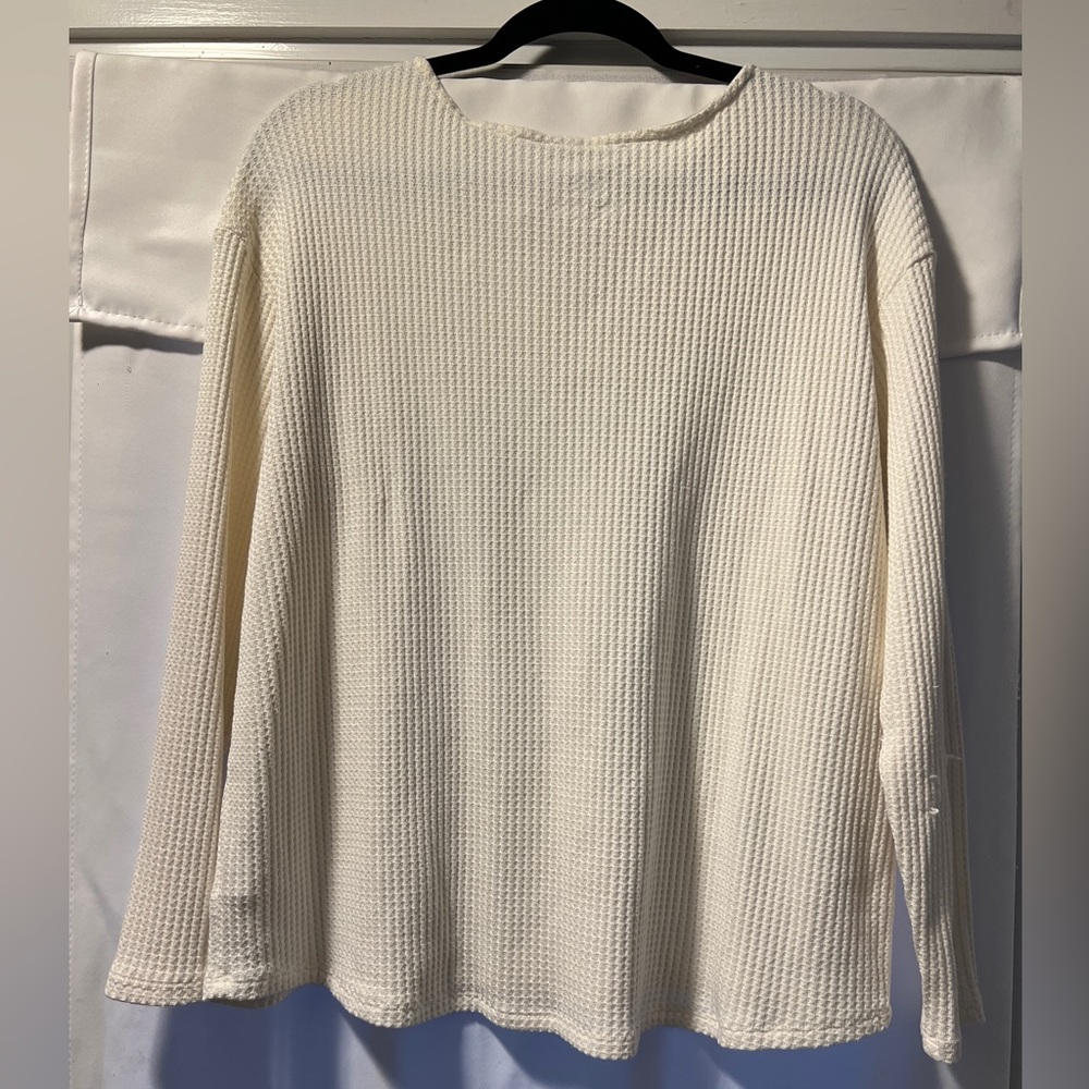 Justice waffle knit long sleeve shirt size 20-22 - Picture 4 of 8